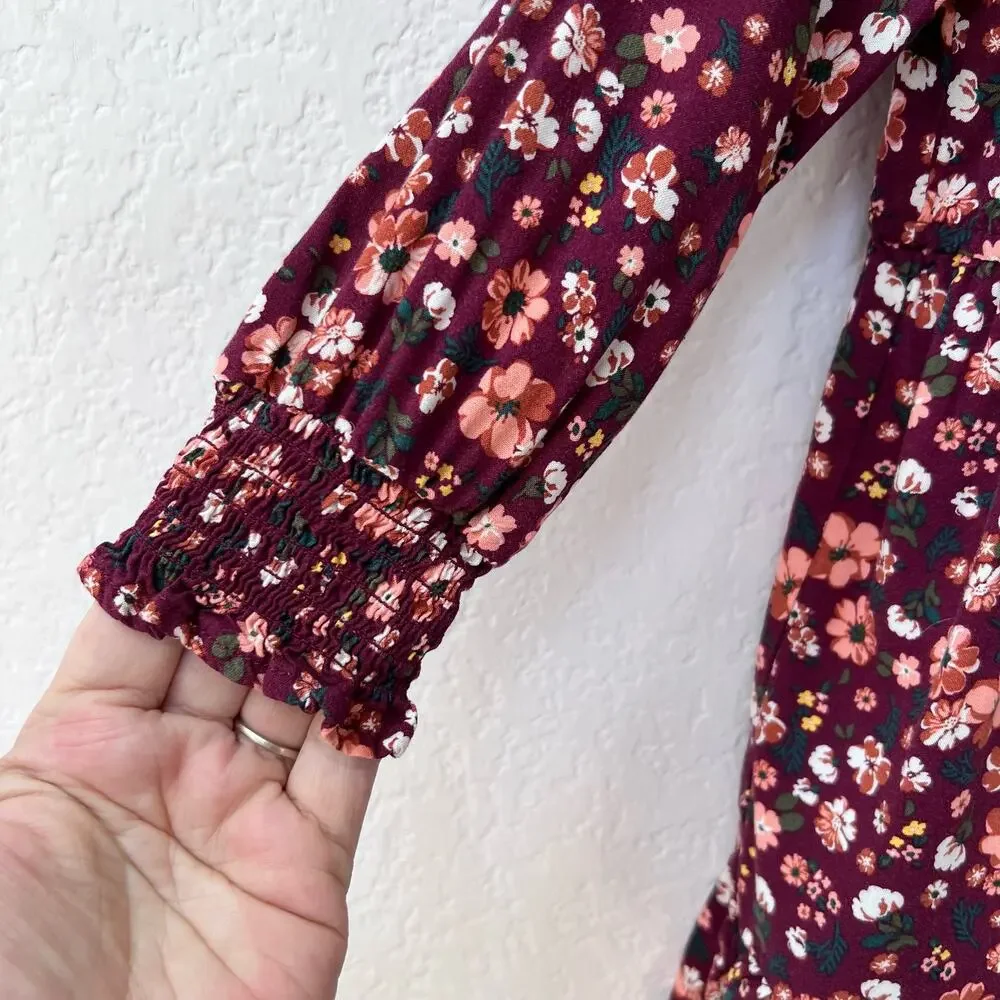 Art Class Dress Girls 2T Floral Long Sleeve Ruffles Cottagecore Boho Fall